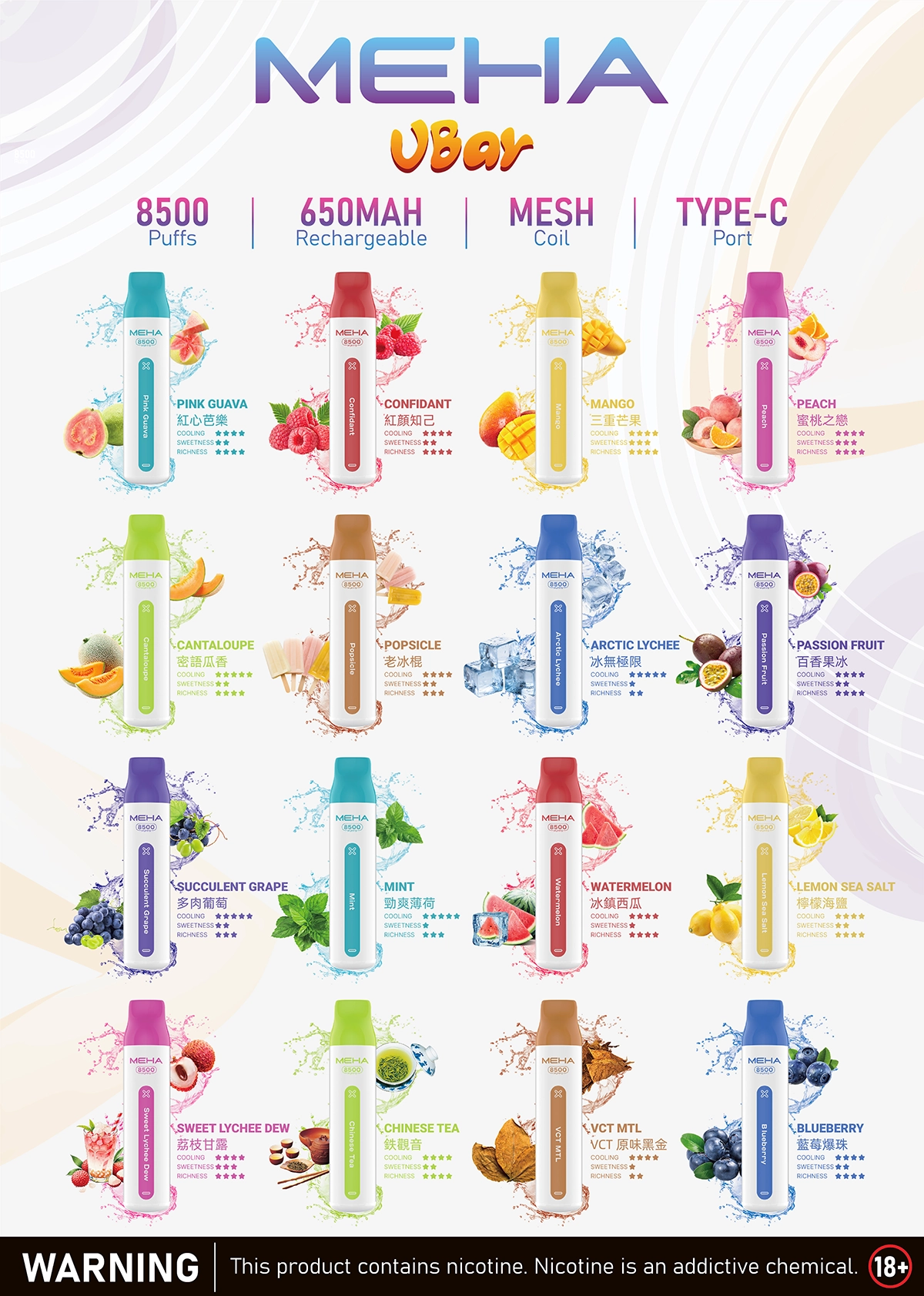 MEHA VBar 小白條一次性電子煙