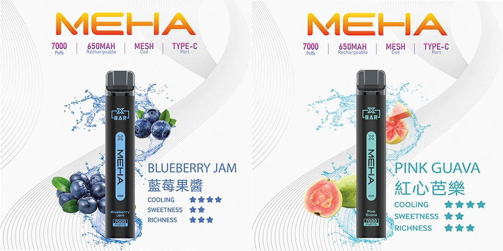 MEHA VBar 小黑條 7000 Puffs 口味