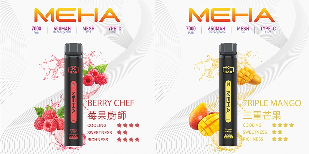 MEHA VBar 小黑條 7000 Puffs 口味