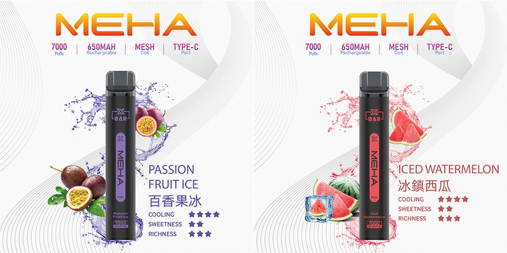MEHA VBar 小黑條 7000 Puffs 口味