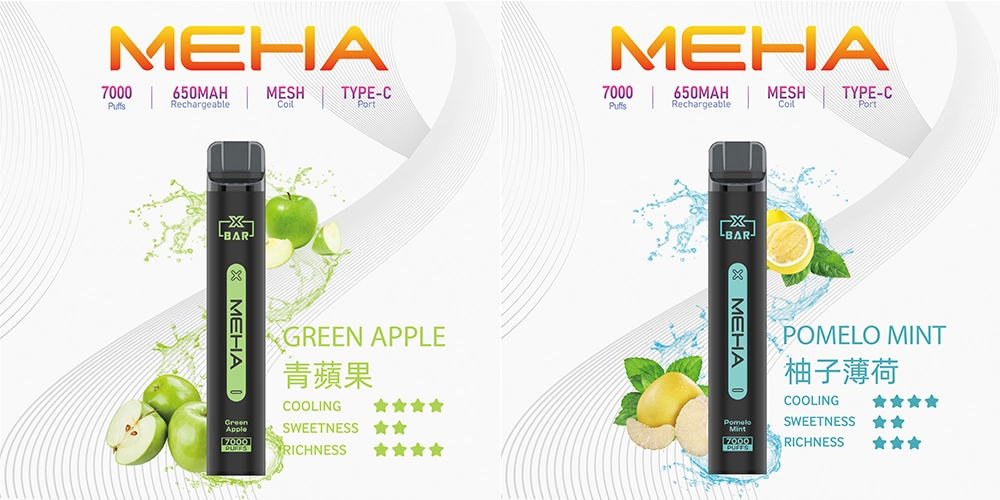 MEHA VBar 小黑條 7000 Puffs 口味
